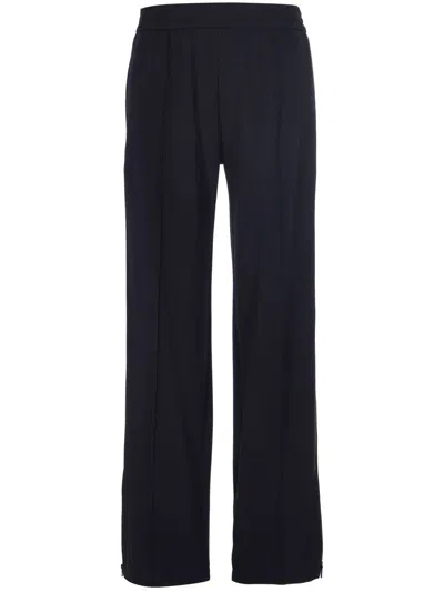 Valentino Black Wool Jeans & Pant In Gray