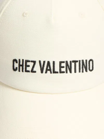 Valentino Baseball Cap With Embroidery In Neutral