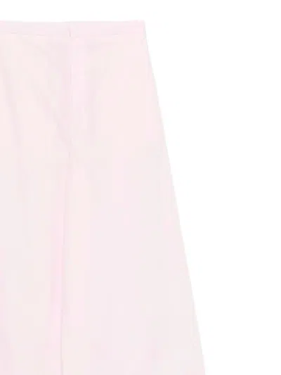 Forte Forte Bci Cotton Popline Essential Flared Pants In Pink