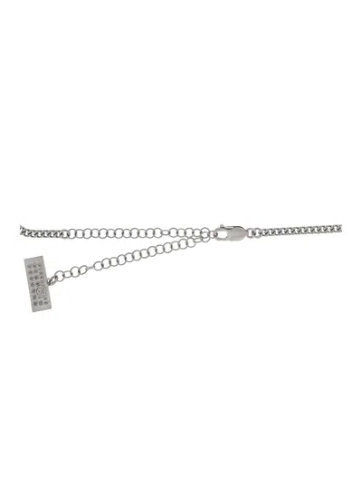 Mm6 Maison Margiela Pendant Logo Necklace In Metallic
