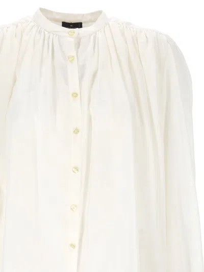 Etro Front Button-up Shirt With Band Collar In White