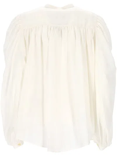 Etro Front Button-up Shirt With Band Collar In White