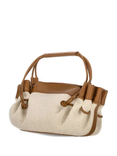 Hereu Arta Canvas Shoulder Bag In Brown