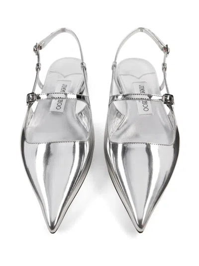 Jimmy Choo Didi Ballerina Flats In Silver
