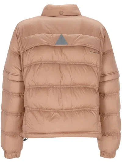 Moncler Down Jacket With Detachable Sleeves And Pull-out Hood In Neutral