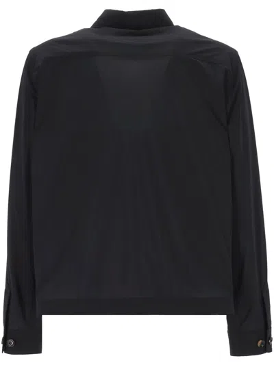Moorer Button Front Jacket Pockets In Black