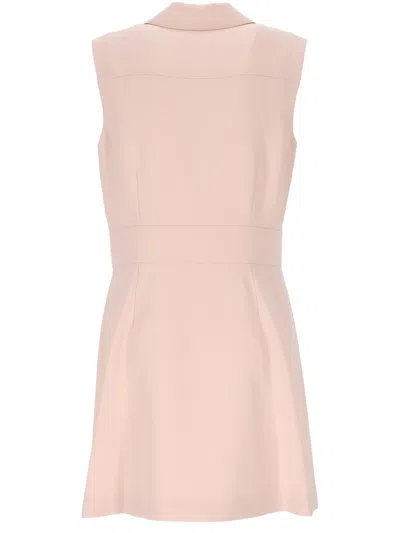Theory Mini Dress With Spear Lapels In Pink