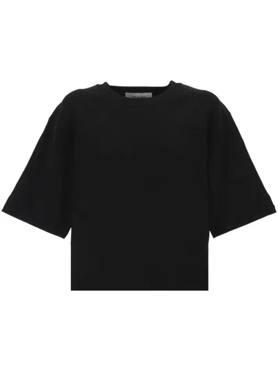 Yves Salomon Short-sleeved T-shirt In Black