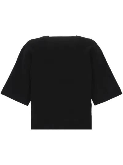 Yves Salomon Short-sleeved T-shirt In Black