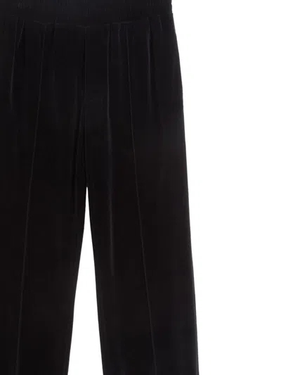 Valentino Chenille Jogging Trousers With Chez Patch In Black