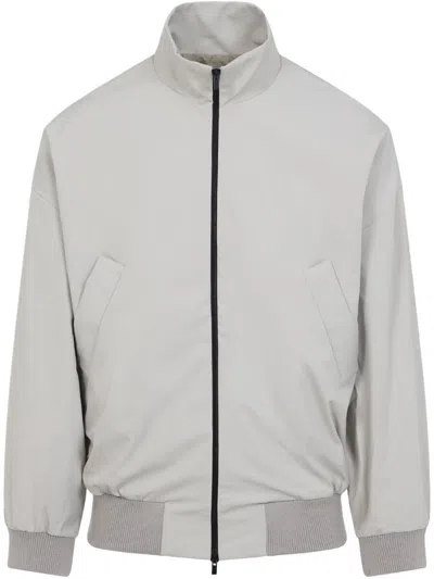 Fear Of God Cement Grey High Neck Track Jacket In Gray