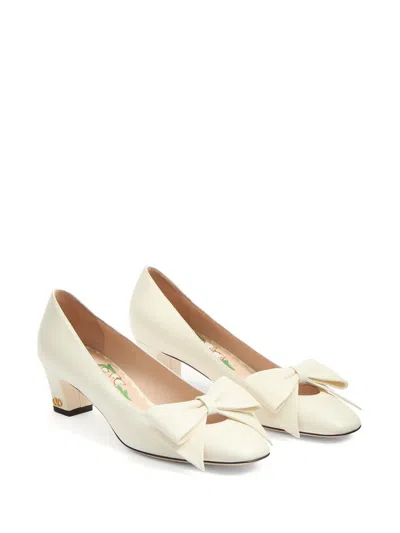 Valentino Bowow Pumps In White