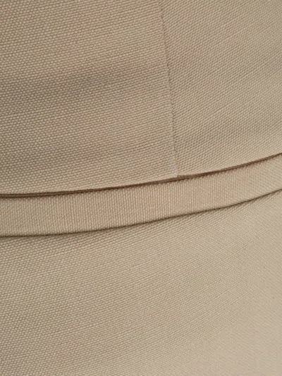 Fabiana Filippi Trousers High-waisted Back Pockets In Brown