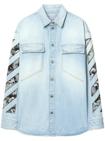 Off-white Off White Shirts In Blue