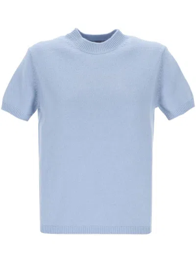 Carven Knitted T-shirt In Blue