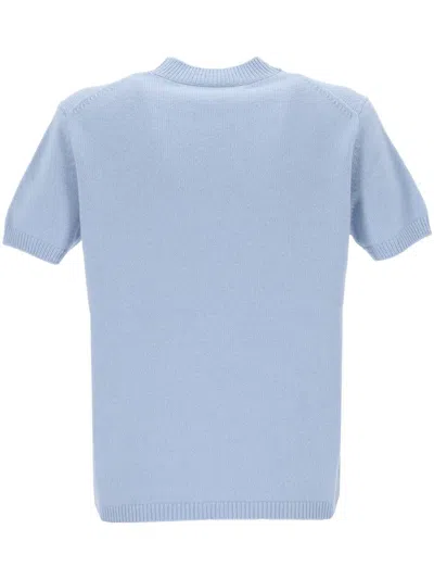 Carven Knitted T-shirt In Blue