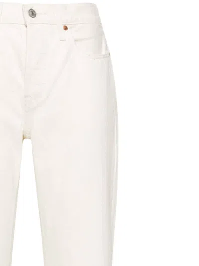 Levi's Low Pro Classic Straight-leg High Rise Jeans In White