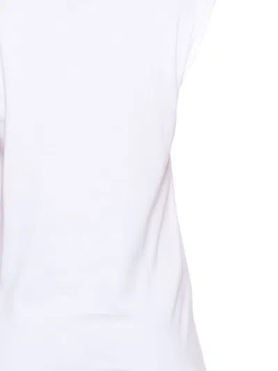 Balmain Short Sleeves Tshirt Button Detail In White