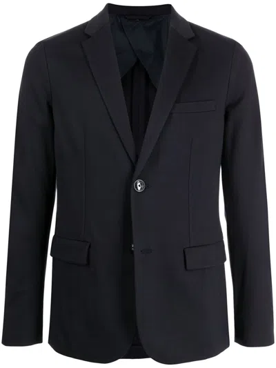 Emporio Armani Tailored Single-breasted Jacket Dart Detailing In Black