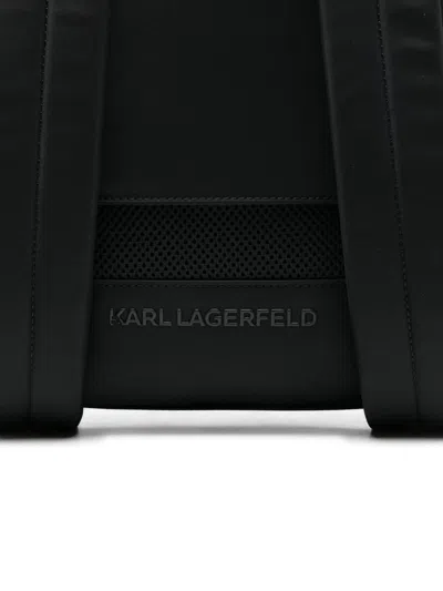 Karl Lagerfeld Ikon Nylon Backpack In Black
