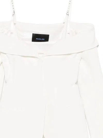 Mugler Fitted Jacket In White