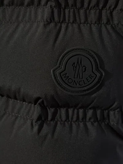 Moncler Flowing Black Maxi Skirt With Belted Waist In Black