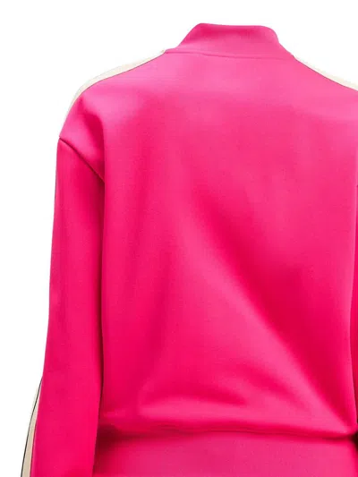 Palm Angels Logo Embroidered Track Jacket In Pink