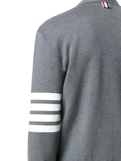 Thom Browne 4-bar Milano Stitch Cardigan In Gray