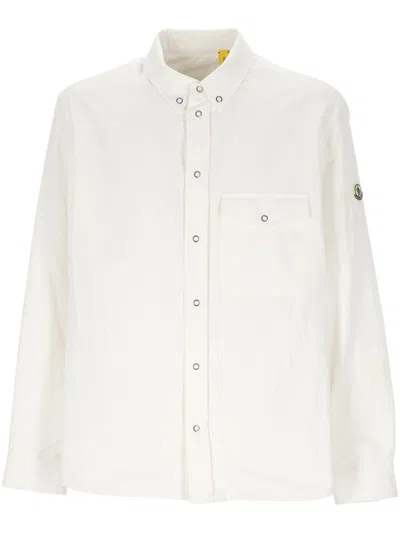 Moncler Genius Padded Shirt Jacket In White