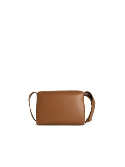 Jil Sander Messenger Brown Leather Crossbody Bag In Brown