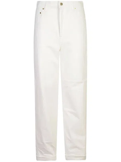 Golden Goose High-waist Straight-leg Bull Denim Trousers In Beige