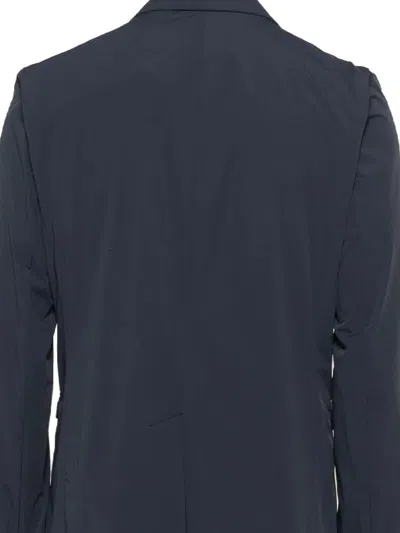 Herno Single Breasted Jacket Multiple Pockets In Blue