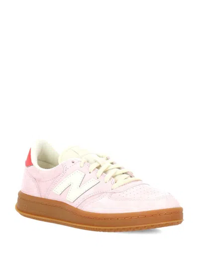 New Balance T500 Woman Sneakers Light Pink Size 7.5 Leather In Multi