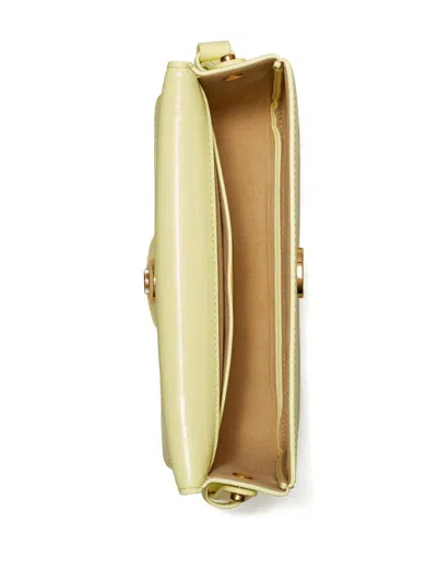 Tory Burch Robinson Patent Leather Shoulder Bag In Yellow