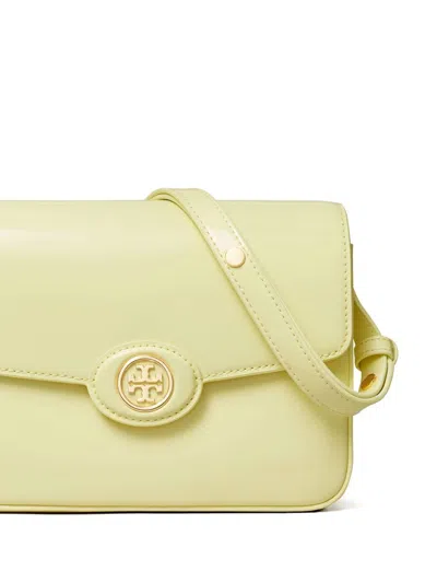Tory Burch Robinson Patent Leather Shoulder Bag In Yellow