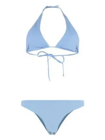 Lido Cinquantacinque Triangle Halter-neck Bikini In Blue