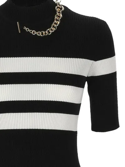 Jean Paul Gaultier The Viscose Knitted Short Sleeves Pullover In Black
