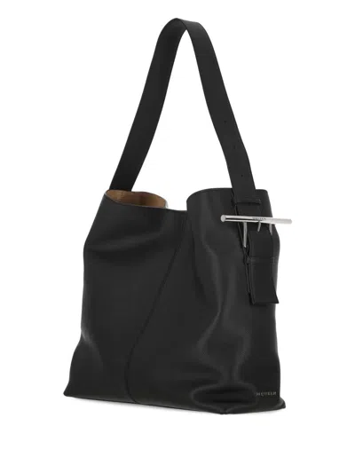 Alexander Mcqueen Mcqueen T-bar Sling Hobo Bag In Black