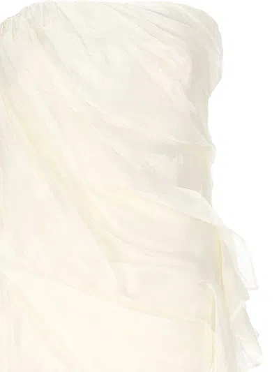The Garment Gilian Draped Viscose Blend Gown In Neutral