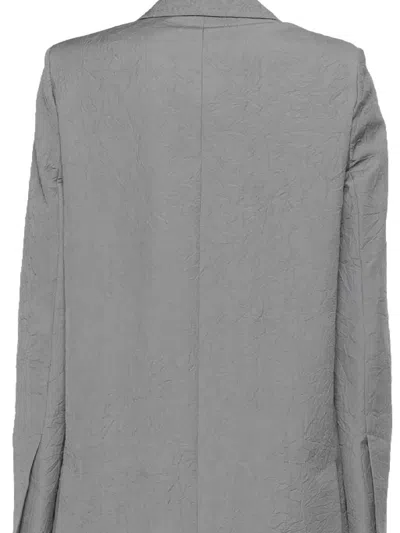 Max Mara Wool Double-breasted Jacket In Gray