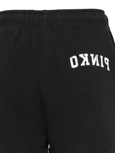 Pinko Limousine Elastic Waist Shorts In Black