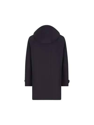 Fay Men Morning Coat Travel In Jersey Stretch In Blue