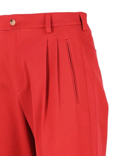 Valentino Relaxed Fit Trousers Tailored Finish In Red
