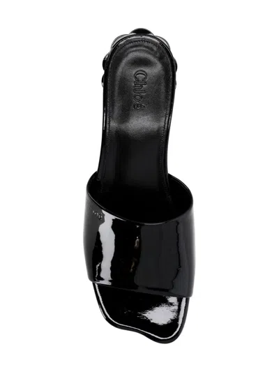 Chloé Flower Mule In Black