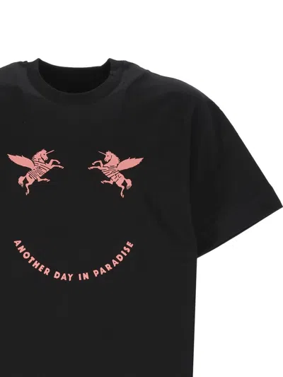 Givenchy Crew-neck T-shirt With Whimsical Unicorn Print In Black