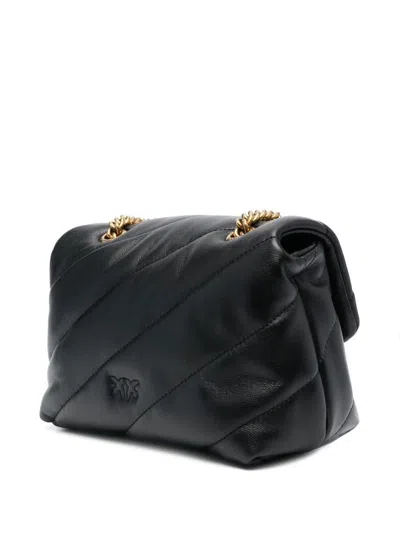 Pinko Small Love Bag Puff Shoulder Bag In Quilted Nappa Leather In Black