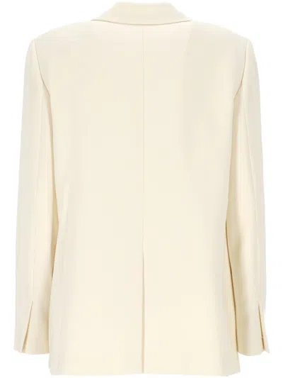 Theory Double-breasted Blazer In Gray