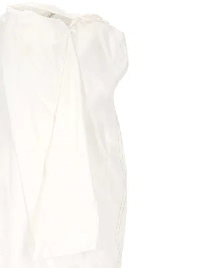 Carven White Sleeveless Midi Dress In White