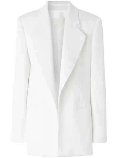 Genny Tailored Single-breasted Jacket Notched Lapels In White