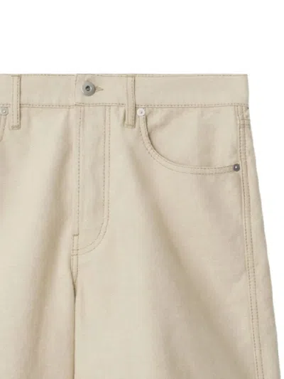 Burberry Men's Ekd Denim Shorts In Neutral